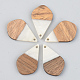 Colgantes de resina opaca y madera de nogal RESI-S389-035A-C04-1