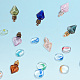 Nbeads diy ウィッシュ ボトル ペンダント メイキング キット  八角ガラスビーズ容器を含む  合金のペンダントベイル  ミックスカラー  18個/セット DIY-NB0008-46-5