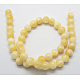 Perles de jade jaune naturel X-G-Q277-1-2