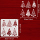 FINGERINSPIRE Christmas Tree Stencils 30x30cm 6 Different Christmas Tree Pattern Stencils with Stars Stencils Template Plastic Reusable Tree Stencil for Painting on Wood Floor Wall Window DIY-WH0172-735-2
