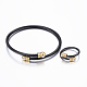 Trendy 304 Stainless Steel Torque Bangles & Rings Sets SJEW-H073-11-2