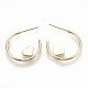 Brass Stud Earring Findings KK-S345-185-2