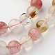 Chapelets de perles de pierre de pastèque en verre G-G913-10mm-01-3