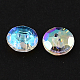 Botones redondos planos del diamante artificial de acrílico de Taiwán de 2-agujero BUTT-F015-21mm-15-2