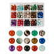225 pièces 15 perles rondes en agate naturelle de style G-TA0001-36-1
