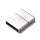 304 Stainless Steel Magnetic Clasps with Glue-in Ends STAS-M307-01P-02-2
