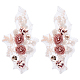 3D-Blumen-Organgza-Polyester-Stickerei-Ornament-Zubehör DIY-WH0401-01-1