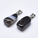 Natural Banded Agate/Striped Agate Pendants G-T122-20G-2