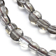 Naturale perle di quarzo fumé fili G-D0003-A61-3