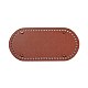 PU Leather Oval Long Bottom for Knitting Bag FIND-WH0032-01D-2