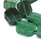 天然の緑のイチゴクォーツビーズ連売り  長方形  15~17x10~13x5~6mm  穴：1mm  約22個/連  15.94''（40.5センチメートル） G-K245-J03-D01-3