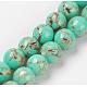 Chapelets de perles de coquillage de mer et turquoise synthétique X-G-G758-07-6mm-1