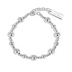 Bracelets de perles rondes en argent sterling s925 BJEW-M311-02-1