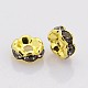 Brass Rhinestone Spacer Beads RB-A014-L5mm-12G-NF-2