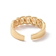 Латунные бордюрные цепи в форме открытого манжетного кольца для женщин RJEW-P034-07G-3
