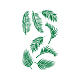 Superdant stickers muraux plantes tropicales plantes vertes stickers muraux feuilles de palmier art mural décor fenêtre autocollants pour chambre salon chambre décoration de fête à thème tropical DIY-WH0377-059-8