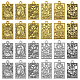 Chgcraft 24 pièces 12 styles pendentifs en alliage de placage de rack FIND-CA0008-17-1