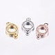 Long-Lasting Plated Brass Micro Pave Cubic Zirconia Links ZIRC-F069-25-1