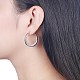 925 Sterling Silver Hoop Earrings EJEW-BB30628-3