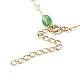 Ensemble de bracelets de cheville en perles d'agate verte naturelle pour fille femme AJEW-AN00450-04-11
