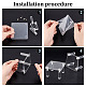 FINGERINSPIRE 2 Sets Square Cupcake Display Stands 3.1x3.1x1.9inch 4-Leg Display Risers Clear Acrylic Jewelry Display Stand Acrylic Jewelry Display Risers for Dessert Jewelry Earing Showing ODIS-WH0002-48A-3
