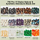 Nbeads 750pcs 15 estilos conjunto de cuentas de piedras preciosas naturales y sintéticas G-NB0003-86-4