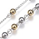 201 Stainless Steel Rosary Bead Necklaces NJEW-D285-37-3