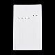 ジュエリーディスプレイ用の長方形の紙カード  ホワイト  14.5x9x0.03cm  穴：8x18mm AJEW-A051-03-2
