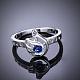 Laiton coeur anneaux de zircone cubique pour les femmes RJEW-BB09003-7-2