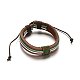 Adjustable Leather Cord Bracelets BJEW-M169-14-2