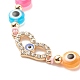 Ensemble de bracelets de perles tressées en résine mauvais œil de style 12pcs 12 BJEW-JB08337-6