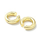 Pendientes de anillo de latón chapado en rack para mujer EJEW-H135-01G-01-2