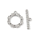 Brass Pave Clear Cubic Zirconia Toggle Clasps KK-P234-83P-1