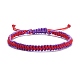 Nylon & Polyethylene Braided Bracelet BJEW-JB07476-5