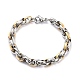 304 bracelet chaîne de corde en acier inoxydable pour hommes femmes X-BJEW-Z011-19GP-1
