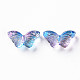 Two Tone Transparent Spray Painted Glass Beads GLAA-S190-018M-01-2