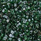 MIYUKIハーフティラビーズ  日本製シードビーズ  2の穴  （htl4507)透明な緑のピカソ  5x2.3x1.9mm  穴：0.8mm  約250PCS /ボトル  10 G /ボトル SEED-JP0008-HTL4507-2