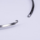 304ステンレススチール製チョーカーネックレス  硬いネックレス  ステンレス鋼色  5.31~5.55インチ（13.5~14.1cm） NJEW-O094-38-3