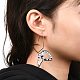 Butterfly Glass Beads Dangle Earrings for Girl Women EJEW-JE04657-3