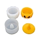 Thème d'halloween bricolage citrouille jack-o'-lanterne boîte de rangement et couvercle ensemble de moules en silicone DIY-G058-A01-1
