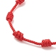 Нейлоновый плетеный браслет с узлом BJEW-JB08369-03-4