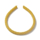 プラスチックヘッドバンド  ウール糸巻き  髪飾りアクセサリー  ゴールド  12mm  内径：111mm OHAR-D008-01C-2