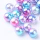 Perles acrylique imitation arc-en-ciel OACR-R065-10mm-01-1