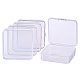 Benecreat 10 Packung quadratische durchsichtige Kunststoffperlen Aufbewahrungsbehälter Box Case mit Klappdeckel für kleine Gegenstände CON-BC0004-62-1