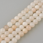 Natürliche rosa Aventurin Edelstein-runde Perle Stränge, 8~9 mm, Bohrung: 1 mm, ca. 45 Stk. / Strang, 15.7 Zoll