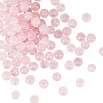Hebras de cuentas de cuarzo rosa natural olycraft, redondo, 6mm, agujero: 1 mm, aproximamente 59 pcs / cadena, 15'' (38.1 cm)