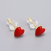 Серьги-гвоздики из латуни EJEW-L231-65C