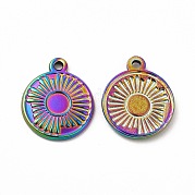 Ion Plating(IP) 304 Stainless Steel Pendant Cabochon Settings STAS-F290-18MC