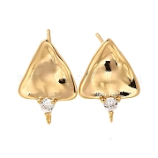 Латунные серьги-гвоздики из циркония KK-Z092-05G