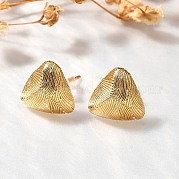 Треугольные серьги-гвоздики из латуни EJEW-Z083-03G